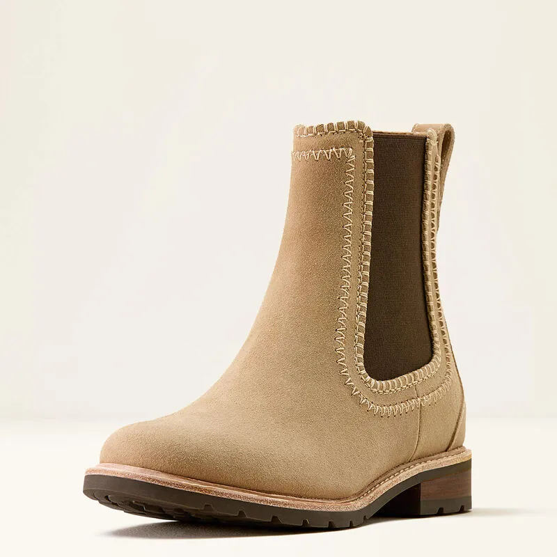 Ariat Wexford Whipstitch Chelsea Boot - Camel Suede