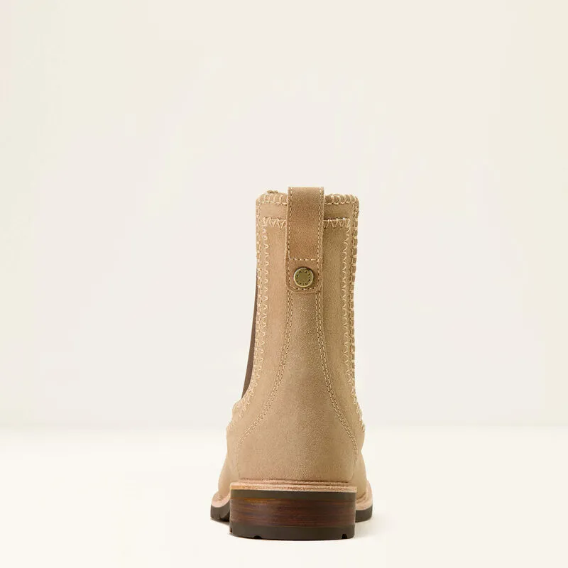 Ariat Wexford Whipstitch Chelsea Boot - Camel Suede-2
