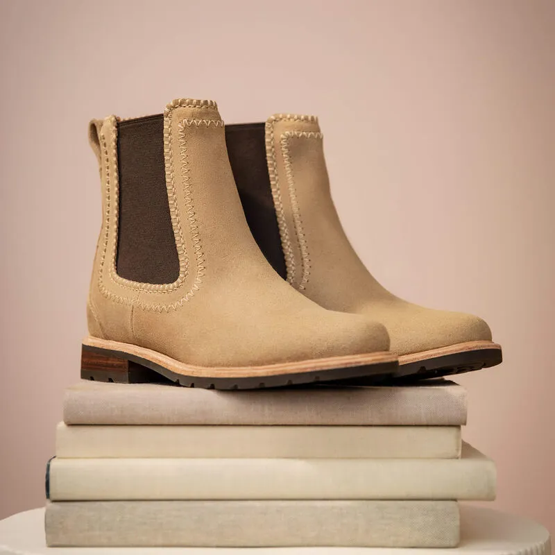 Ariat Wexford Whipstitch Chelsea Boot - Camel Suede-4