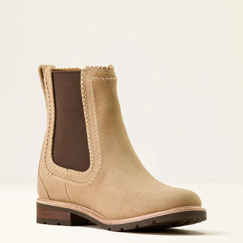 Ariat Wexford Whipstitch Chelsea Boot - Camel Suede-3