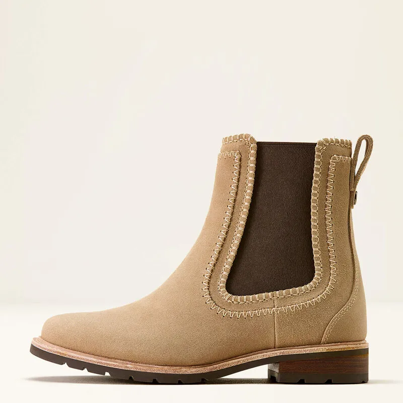 Ariat Wexford Whipstitch Chelsea Boot - Camel Suede-1