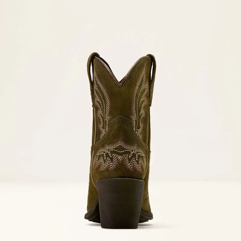Ariat Chandler X Toe Western Boot - Soft Olive Suede-1