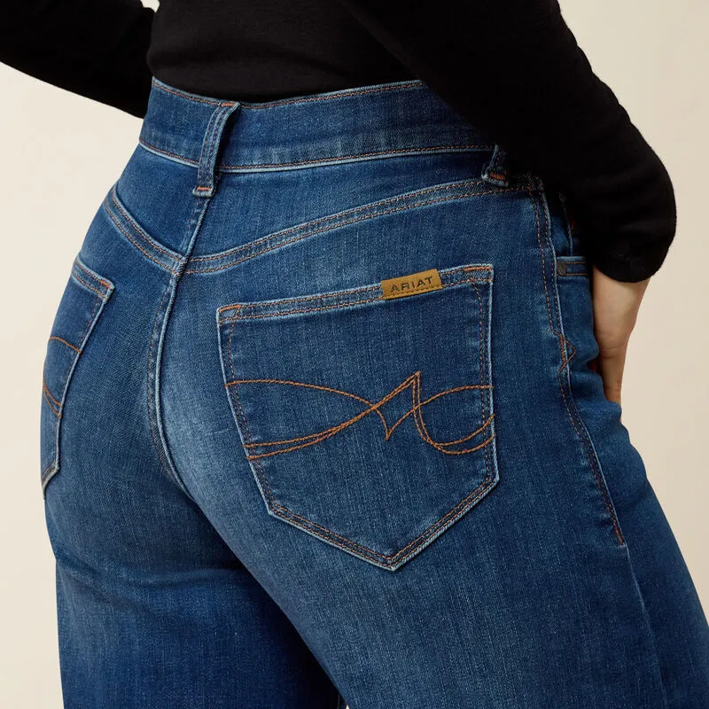 Ariat Women's High Rise Revel Vilma Ultrastretch Wide Leg Jeans - Norwalk-4