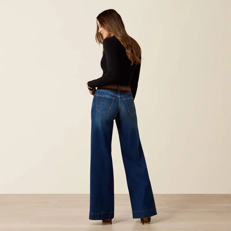 Ariat Women's High Rise Revel Vilma Ultrastretch Wide Leg Jeans - Norwalk-1