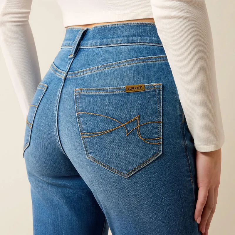 Ariat Women's High Rise Revel Vilma Slim Ultrastretch Straight Leg Jeans - Pomona-3