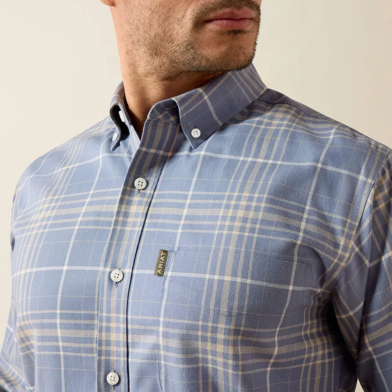 Ariat Men's Clement Shirt - Soft Blue Plaid-2