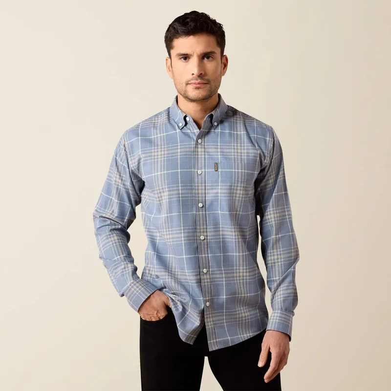 Ariat Men's Clement Shirt - Soft Blue Plaid-3