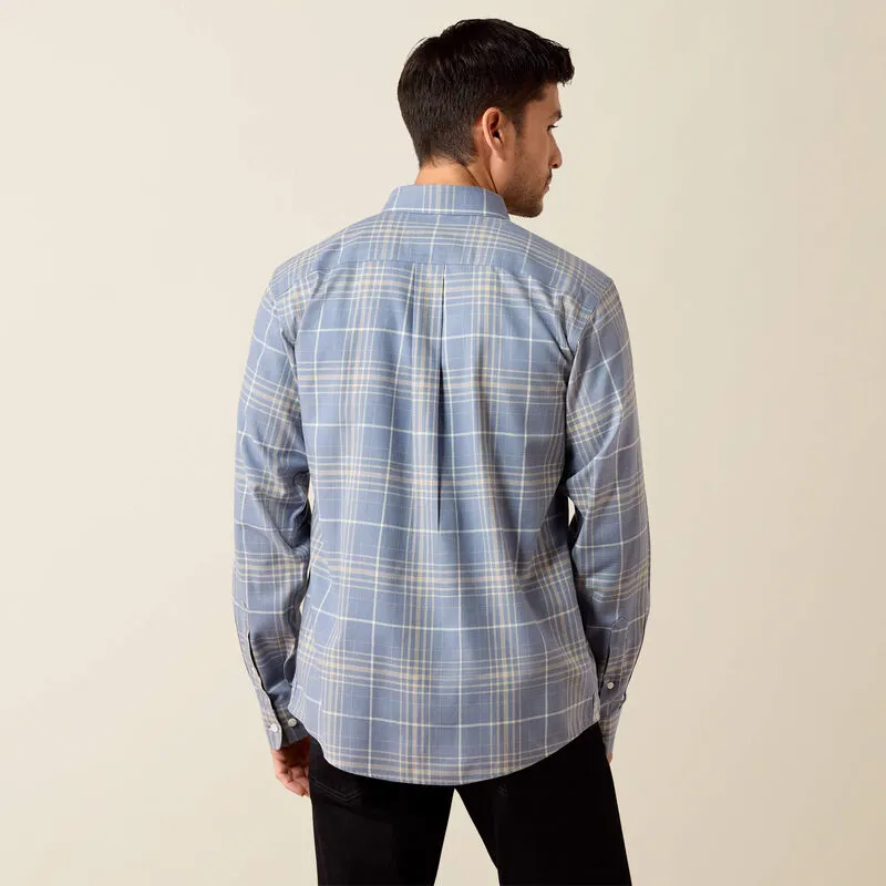 Ariat Men's Clement Shirt - Soft Blue Plaid-1