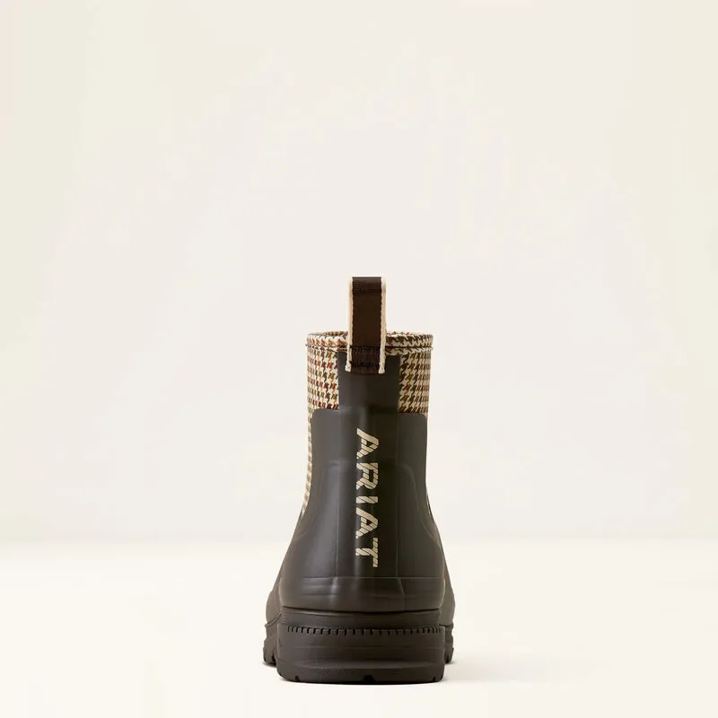 Ariat Kelmarsh Shortie Rubber Boot - Chocolate/Tan Twill -4