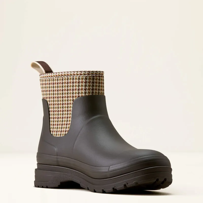 Ariat Kelmarsh Shortie Rubber Boot - Chocolate/Tan Twill -5
