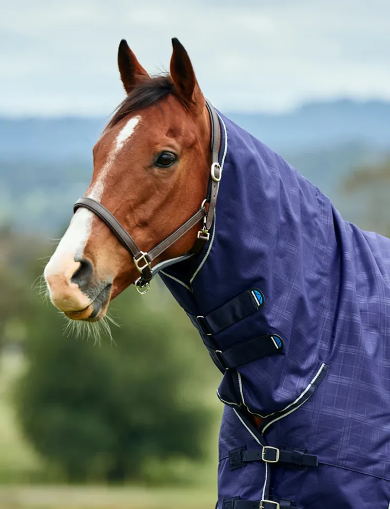 Weatherbeeta ComFiTec Prelim Turnout Combo 100G - Navy Embossed Plaid-4