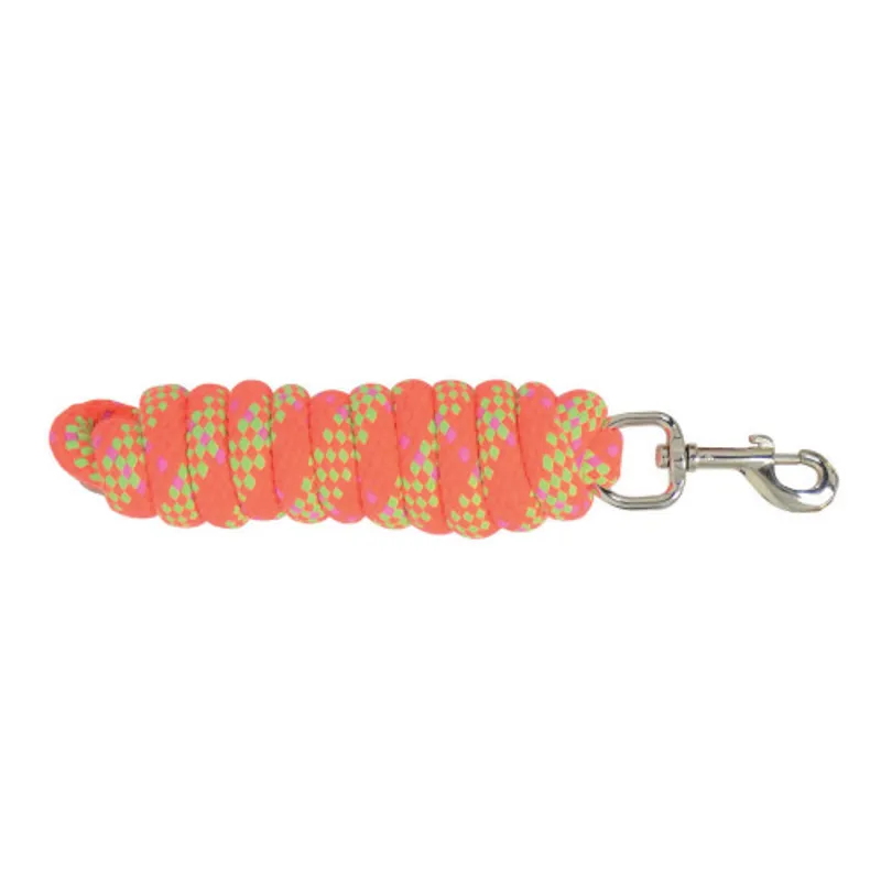 Hy Equestrian Fleck Lead Rope - Neon Orange/Neon Green/Hot Pink