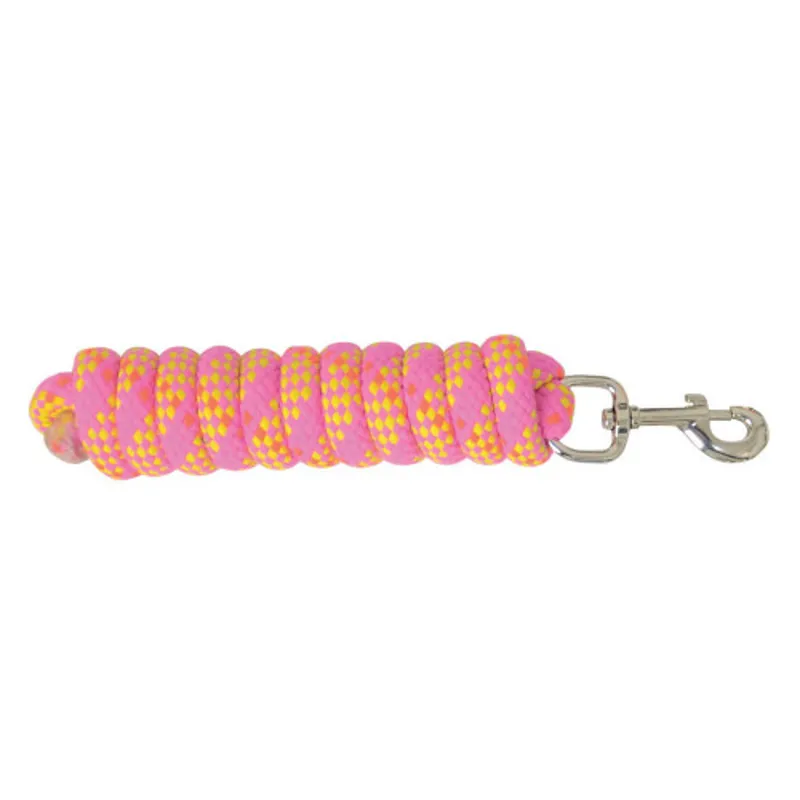 Hy Equestrian Fleck Lead Rope - Pink/Yellow/Neon Orange