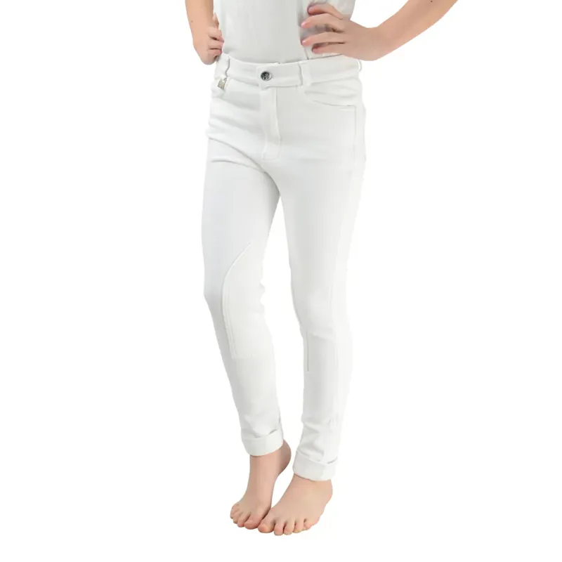 Hy Equestrian Melton Children's Jodhpurs - White