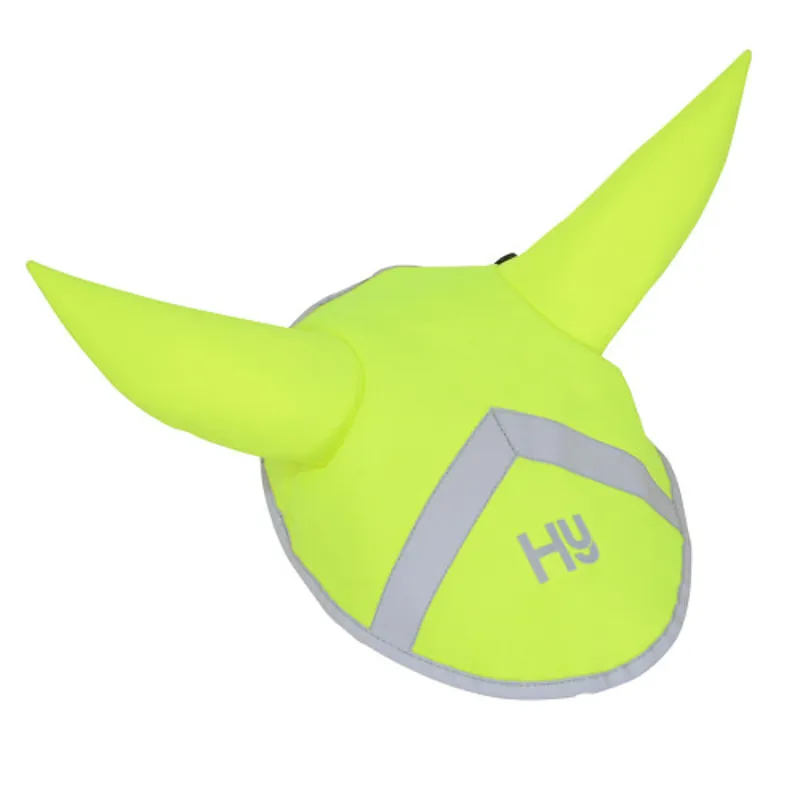 Hy Equestrian Reflector Ear Bonnet - Yellow