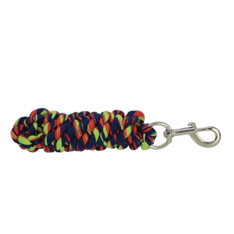 Hy Equestrian Three Toned Lead Rope - Red/Navy/Green