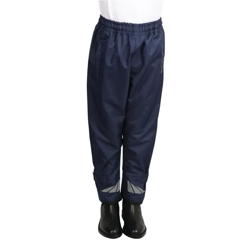 Hy Equestrian Children's Waterproof Pull-On Over Trousers - Navy