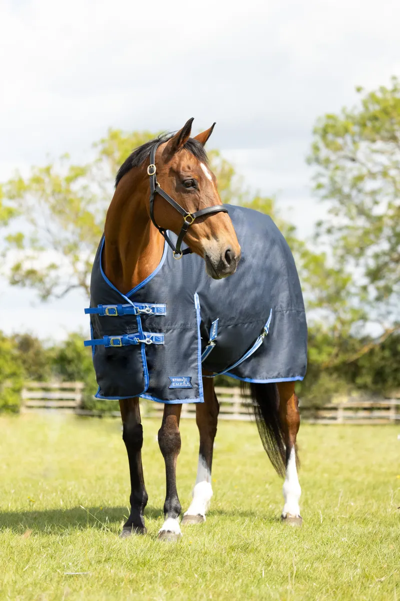 StormX Empra Reflect 0g Turnout Rug - Navy-1