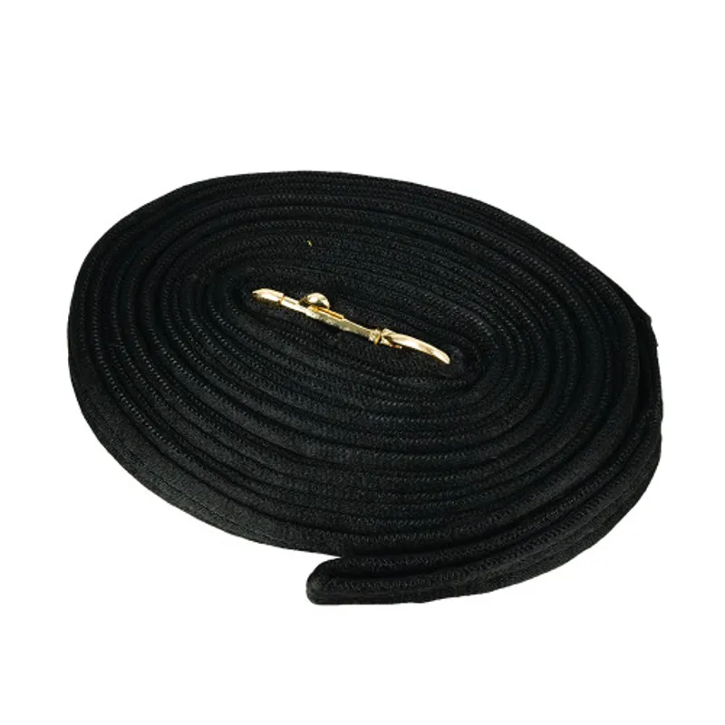 Hy Equestrian Soft Webbing Lunge Rein - Black