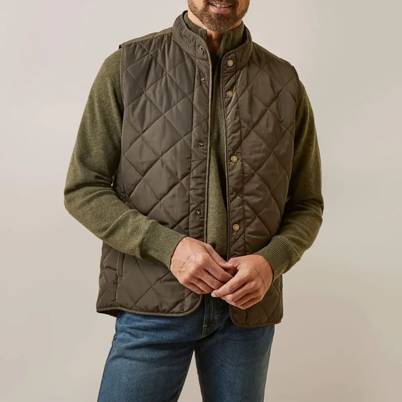 Ariat Woodside Quilted Gilet Mens - Earth