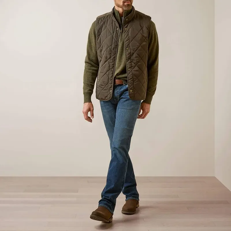 Ariat Woodside Quilted Gilet Mens - Earth-3