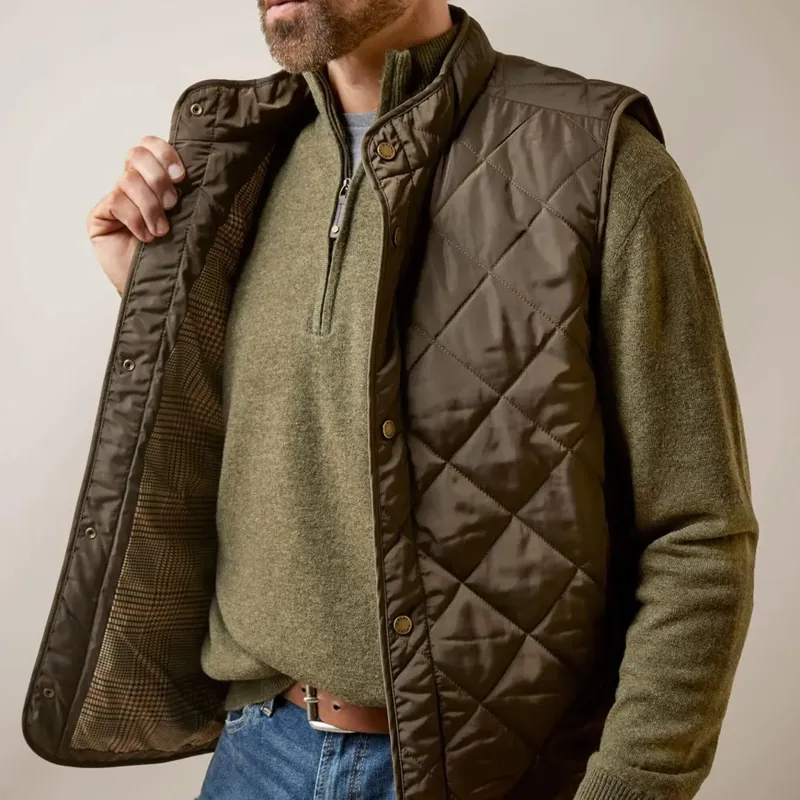Ariat Woodside Quilted Gilet Mens - Earth-2