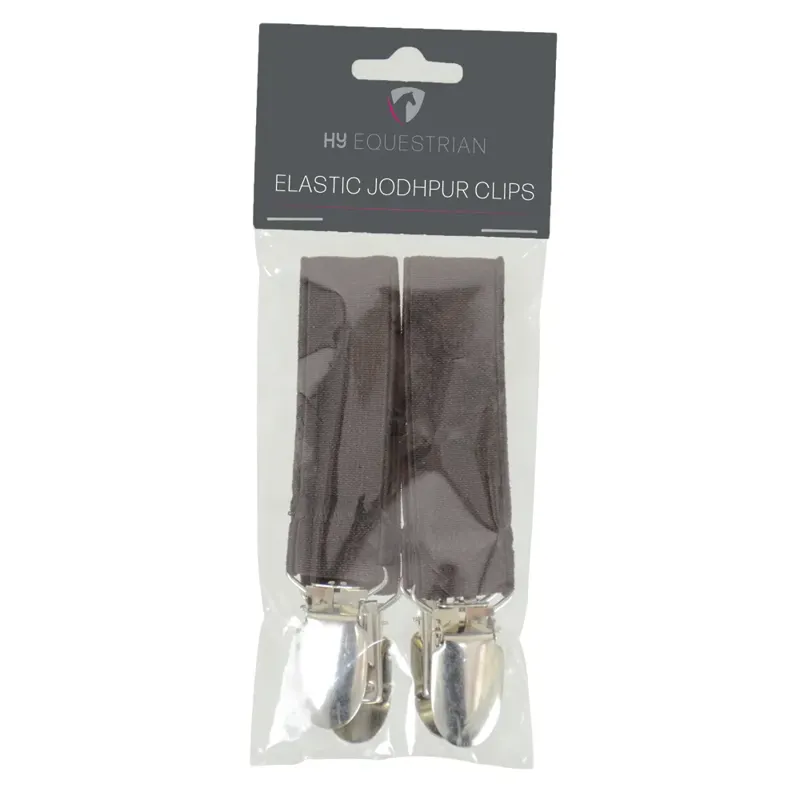 Hy Equestrian Elastic Jodhpur Clips -Brown