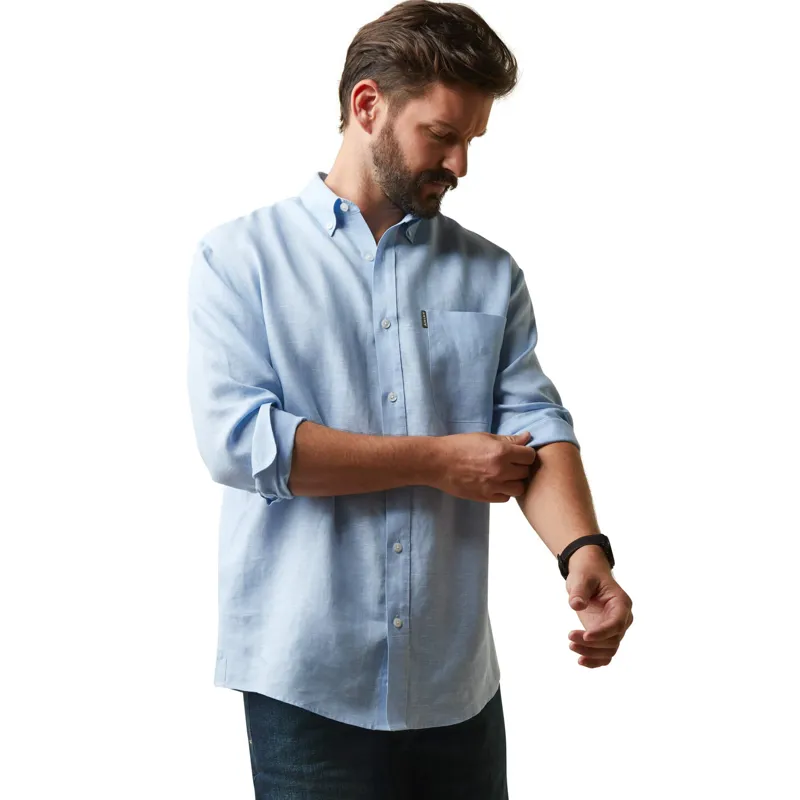 Ariat Mens Sonoma LS Shirt - Powder Blue-3