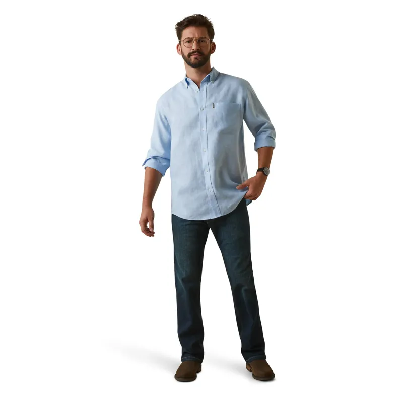 Ariat Mens Sonoma LS Shirt - Powder Blue-4