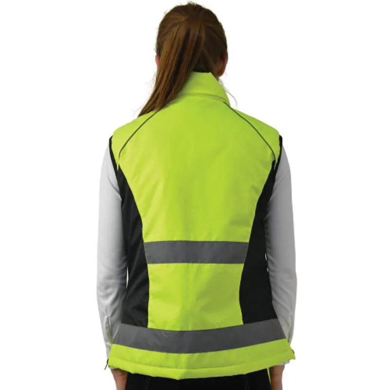 Hy Equestrian Reflector Padded Gilet - Yellow-2