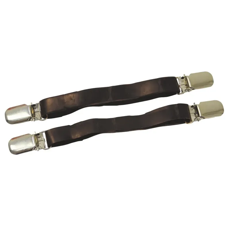 Hy Equestrian Rubber Jodhpur Clips - Brown