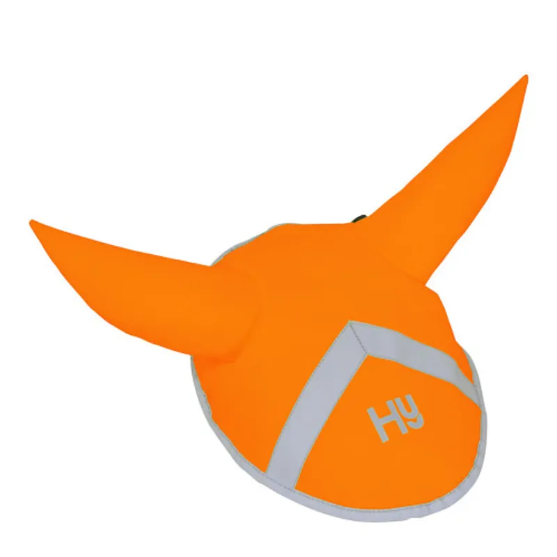 Hy Equestrian Reflector Ear Bonnet - Orange