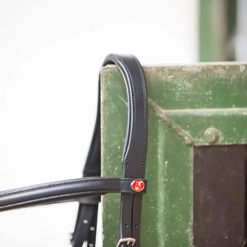 Keiffer Ultrasoft Economy Snaffle Bridle - Black-4