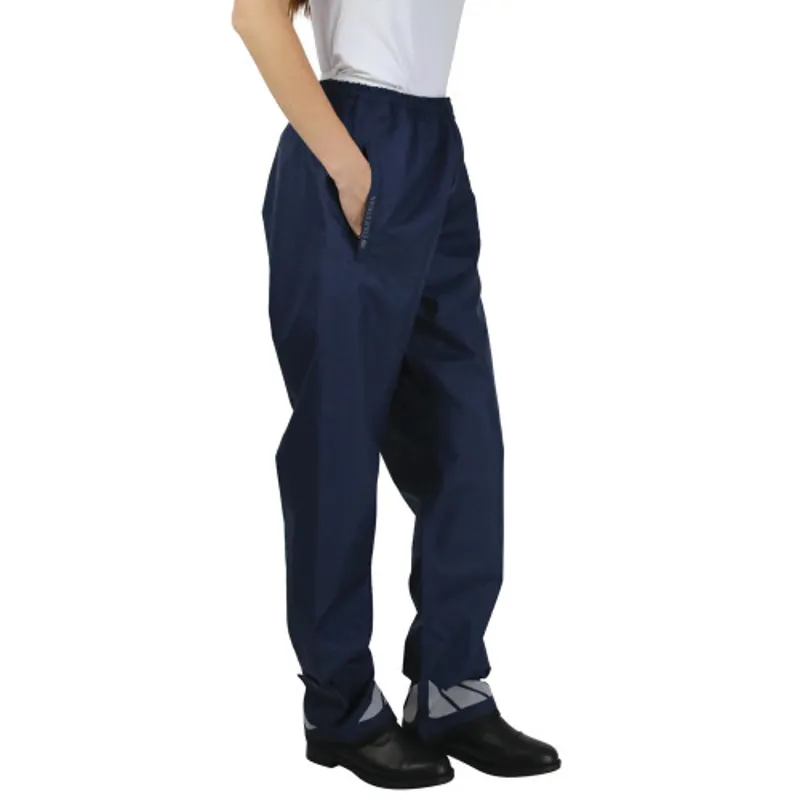 Hy Equestrian Waterproof Pull-On Over Trousers - Navy-1
