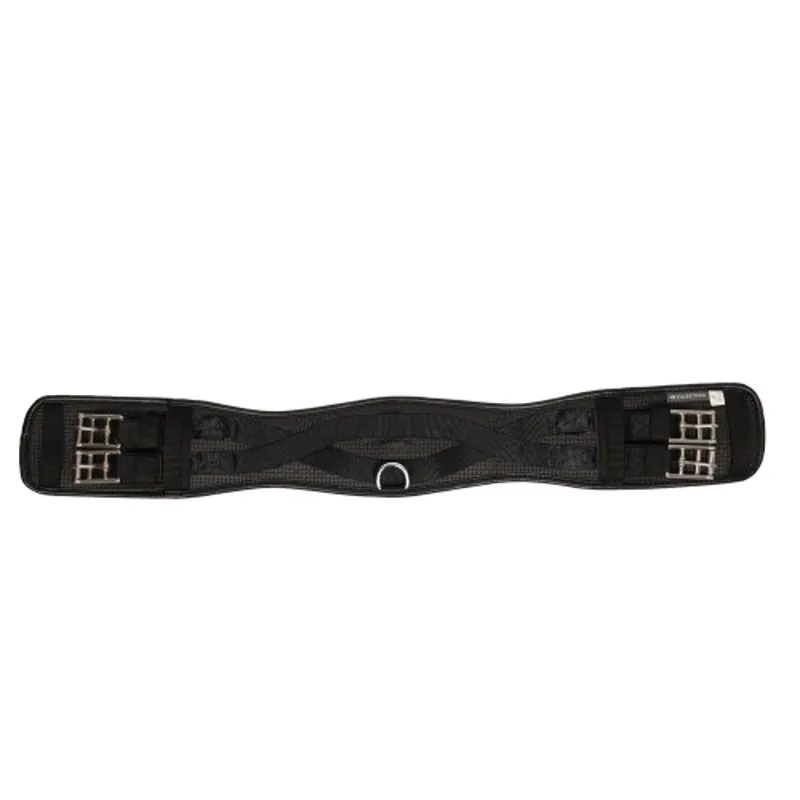 Hy Equestrian Waffle Dressage Girth - Elasticated Both Ends - Black-1