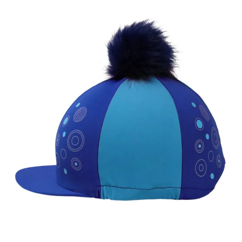 HY equestrian DynaMizs Ecliptic Hat Cover - Cobalt/Ocean
