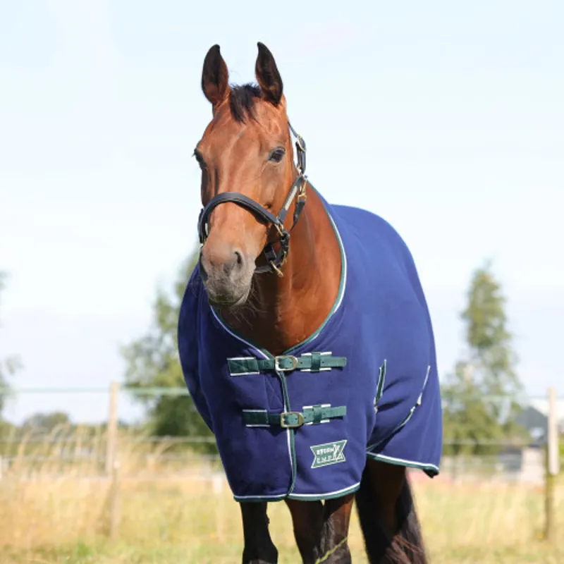 StormX Empra Opulence Fleece Rug - Navy/Green-1