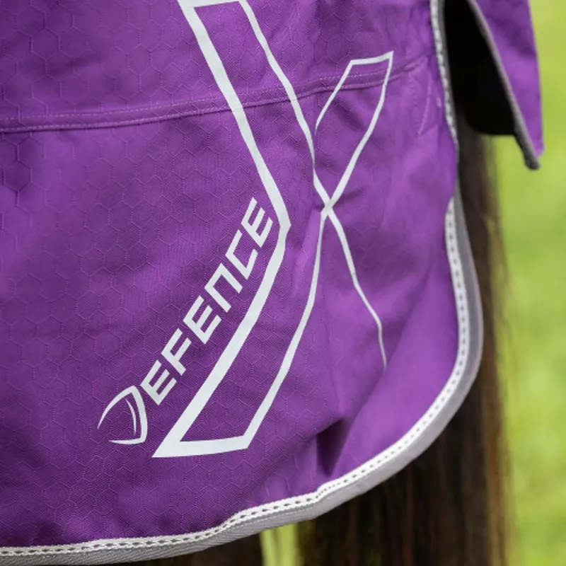 DefenceX Shield 0g Turnout Rug with Detachable Neck - Purple-4