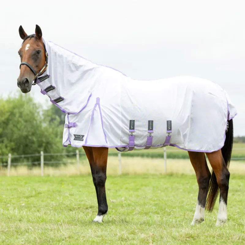 StormX Empra Gladiator UV Combi Fly Rug - White/Lilac