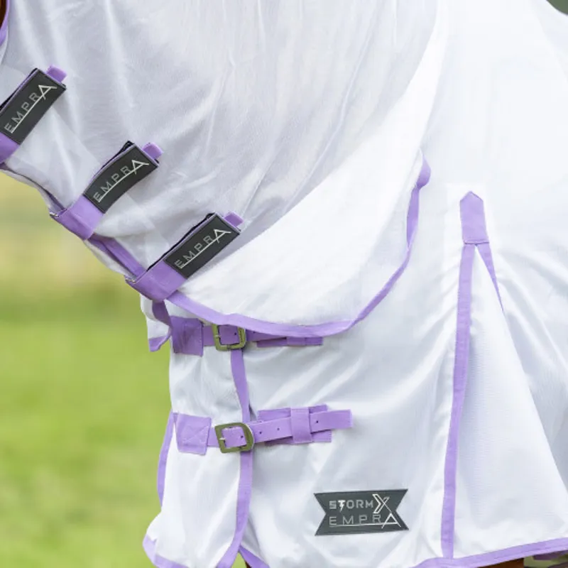 StormX Empra Gladiator UV Combi Fly Rug - White/Lilac-2