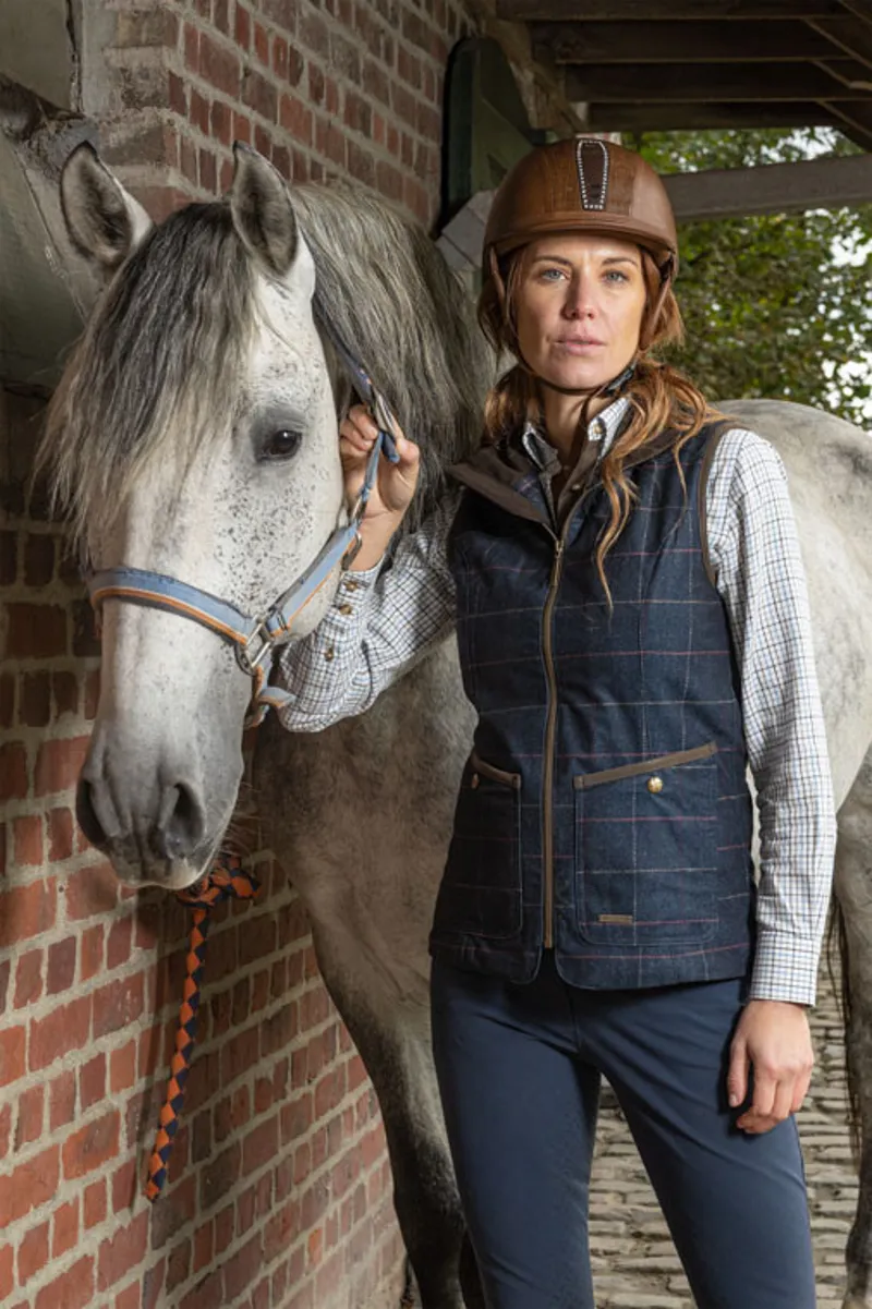 Baleno Perth Waistcoat - Navy Check-1