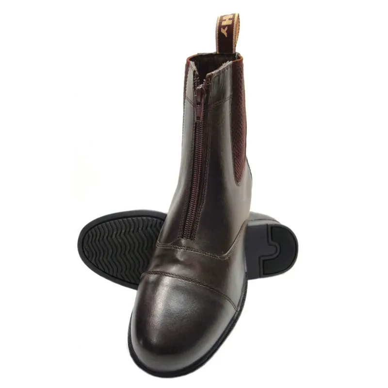 Hy Equestrian Canterbury Zip Jodhpur Boot - Brown
