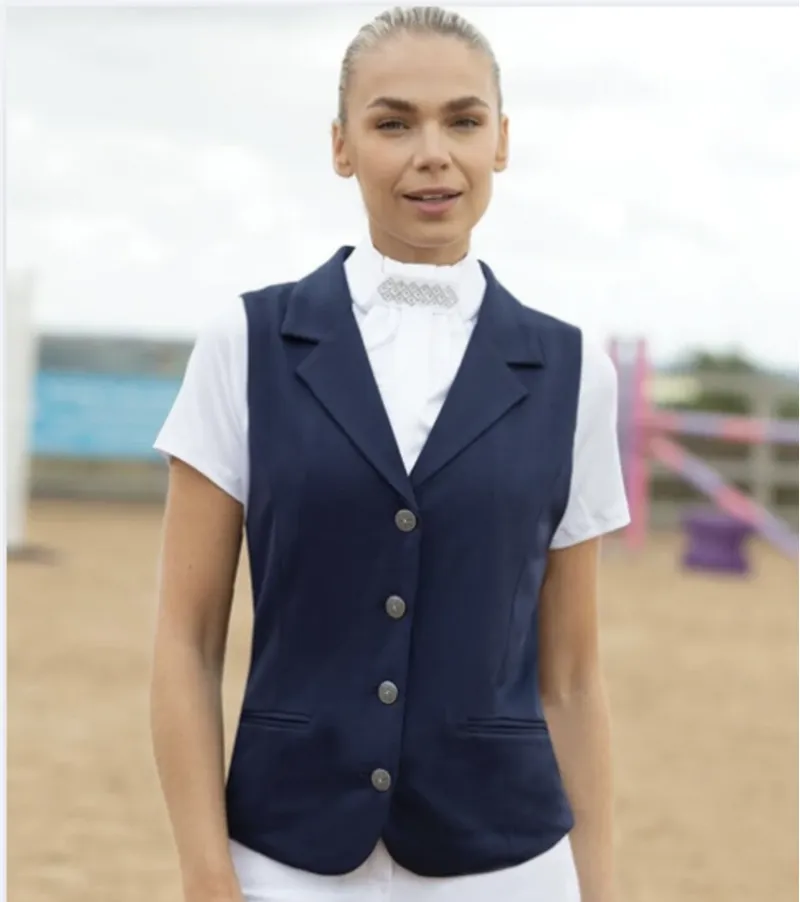 Equetech Piaffe Dressage Waistcoat - Navy-1