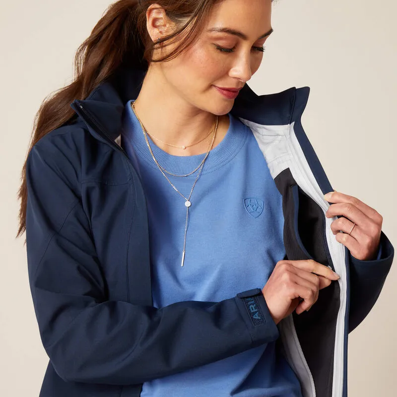 Ariat Coastal Long H20 Parka - Navy Eclipse-3