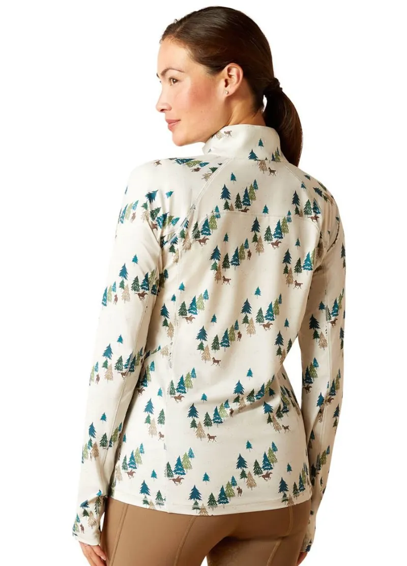 Ariat Lowell 2.0 1/4 Zip Baselayer - Forest Ride-1