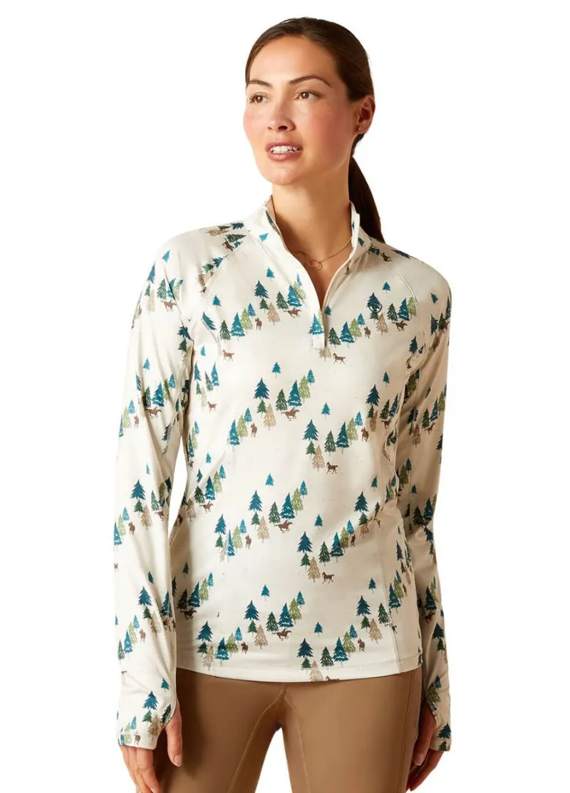 Ariat Lowell 2.0 1/4 Zip Baselayer - Forest Ride