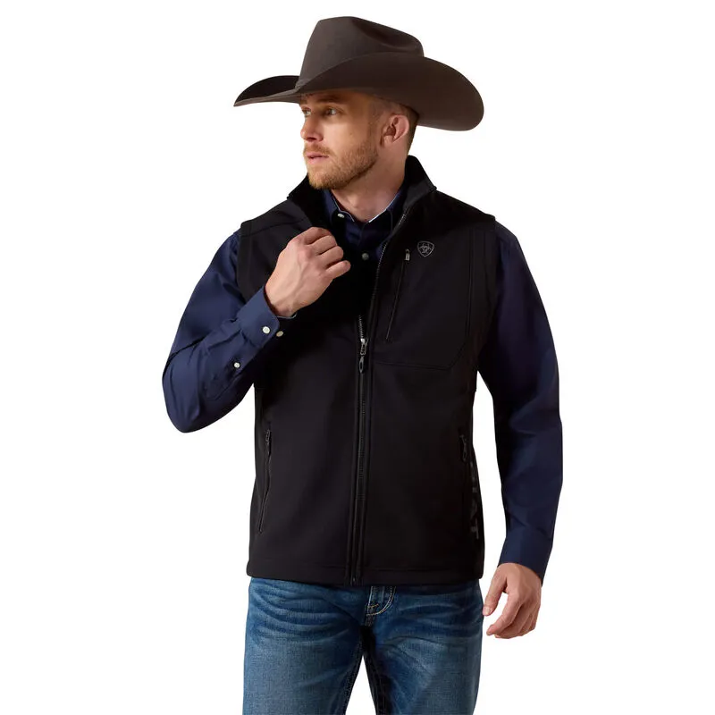 Ariat Men's Logo 2.0 Patriot Softshell Vest - Black