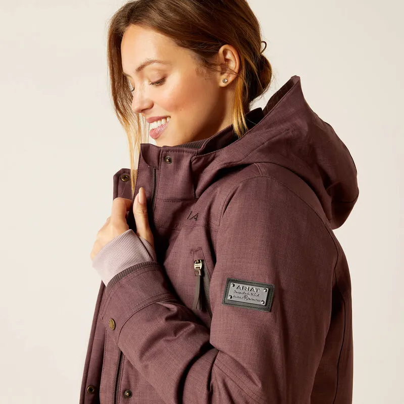 Ariat Sterling Waterproof Insulated Ladies Parka Jacket - Raisin-3