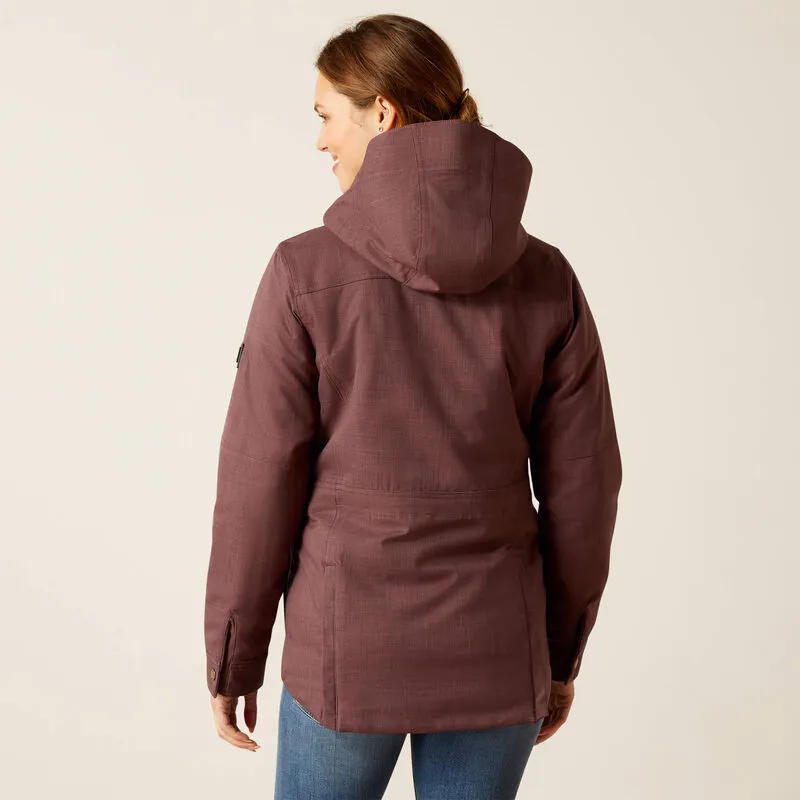 Ariat Sterling Waterproof Insulated Ladies Parka Jacket - Raisin-2