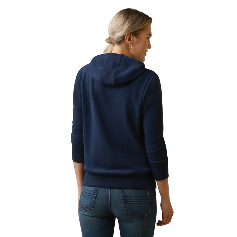 Ariat Women's 3D Logo 2.0 Hoodie - Navy/Red-1